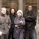 Aliya King (center) with former coworkers at The Source